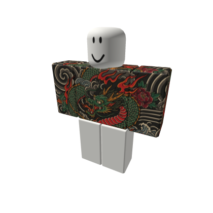 Ryu Dragon Irezumi Tattoo Shirt Jade Fire